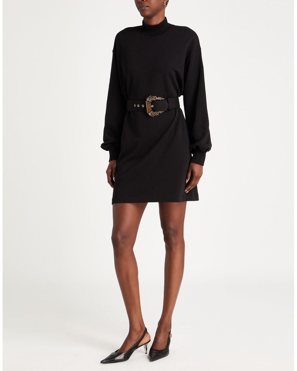 Versace Jeans Couture Black Mini Dress Cotton