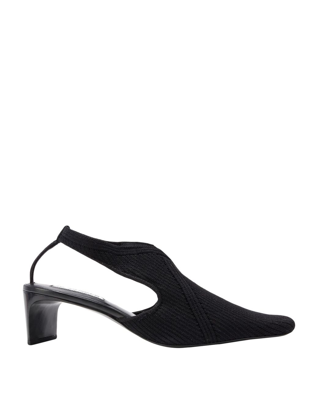 Jil Sander Black Pumps Textile Fibers