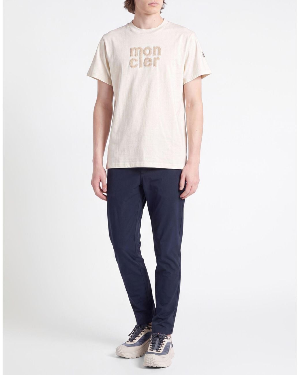 Moncler White T-Shirt Cotton for men