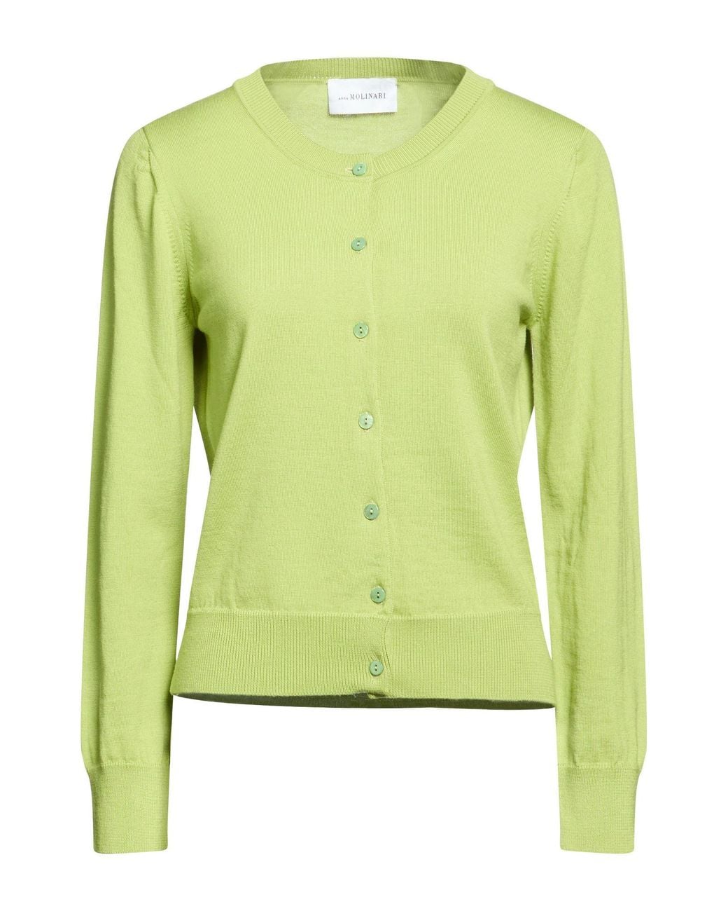 Anna Molinari Green Cardigan Merino Wool