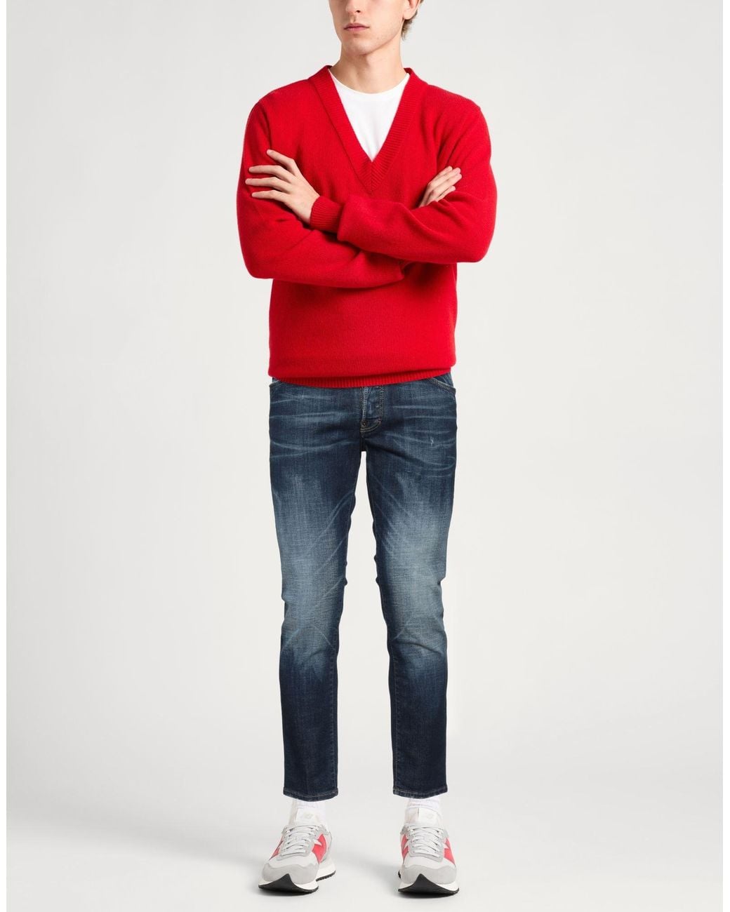 DSquared² Blue Jeans Cotton, Polyester, Elastane, Cow Leather for men