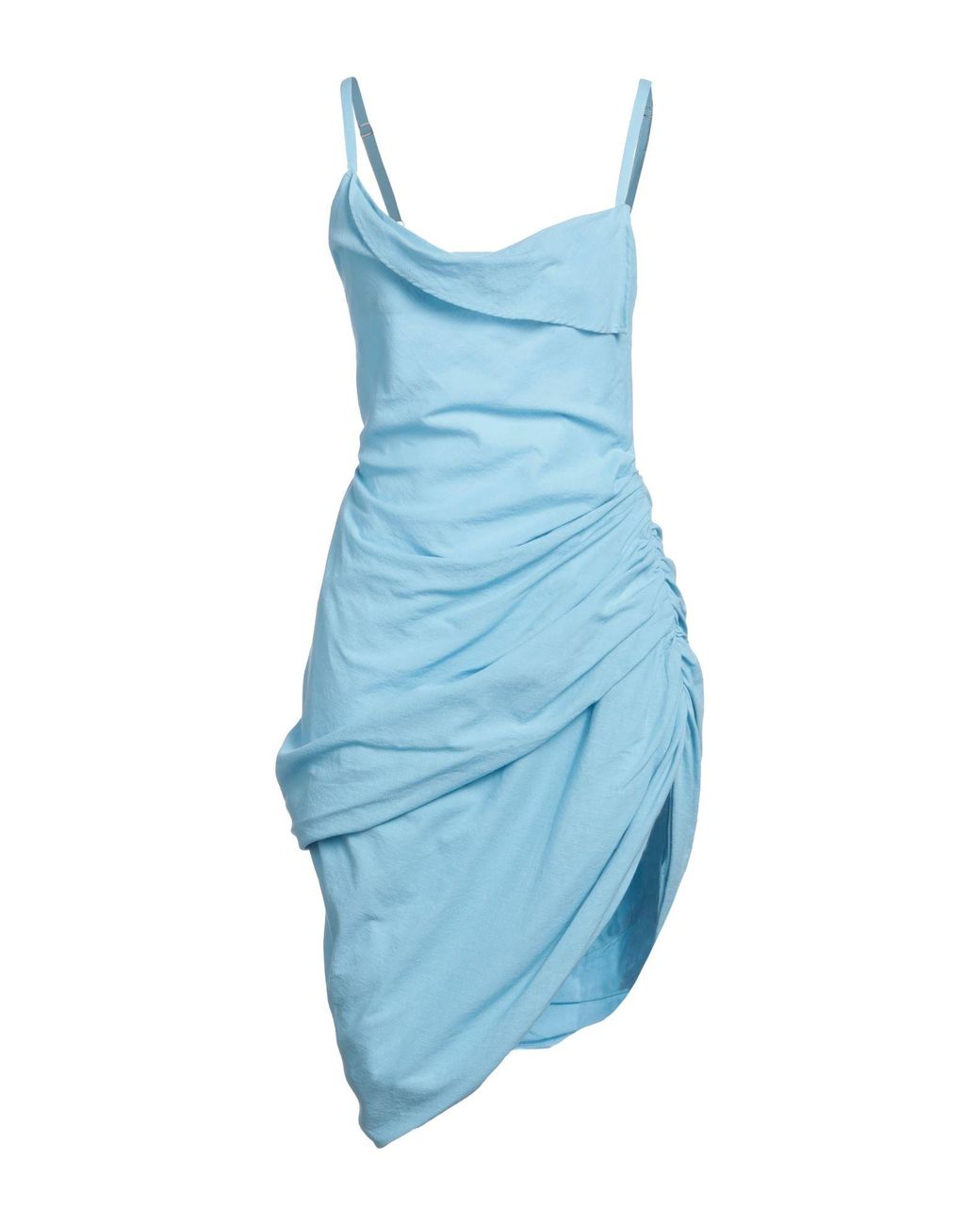 Jacquemus Blue Solid-Color Sleeveless Dress
