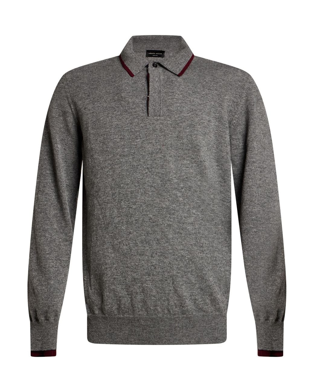 Roberto Collina Gray Sweater Merino Wool, Cashmere for men