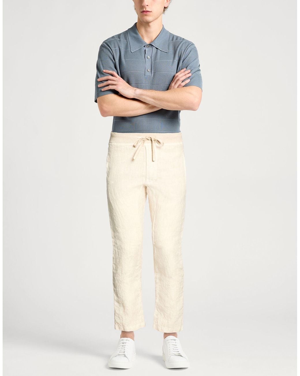 120% Lino Natural Pants for men