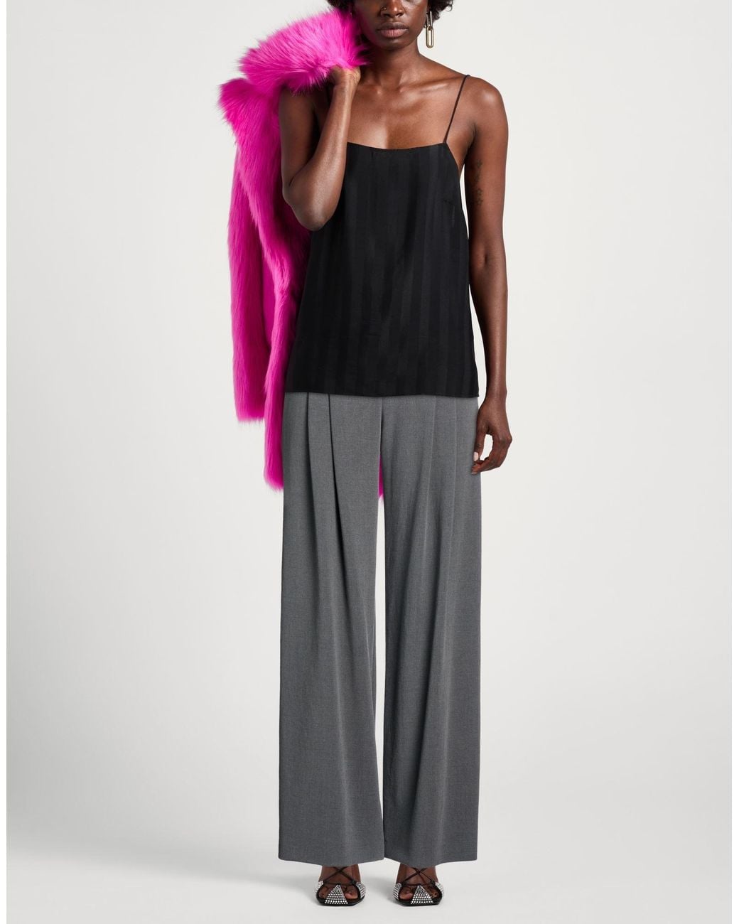 Blugirl Blumarine Gray Pants Polyester, Viscose, Elastane