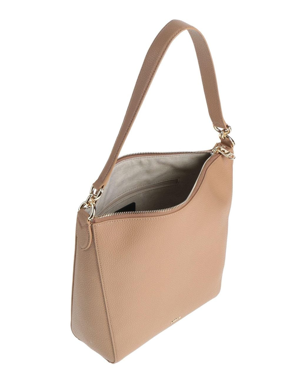 Furla Brown Sand Shoulder Bag Calfskin