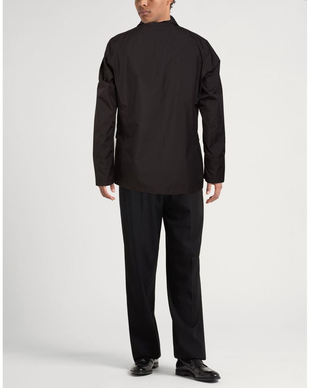 Herno Black Dark Jacket Polyester, Ptfe for men