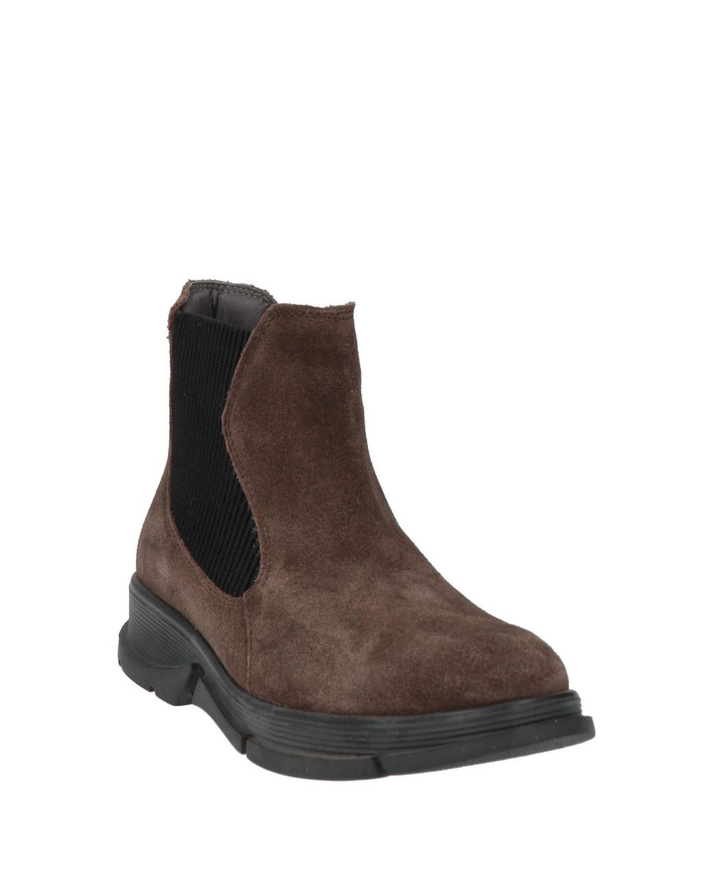 Scholl Brown Chocolate Ankle Boots Leather