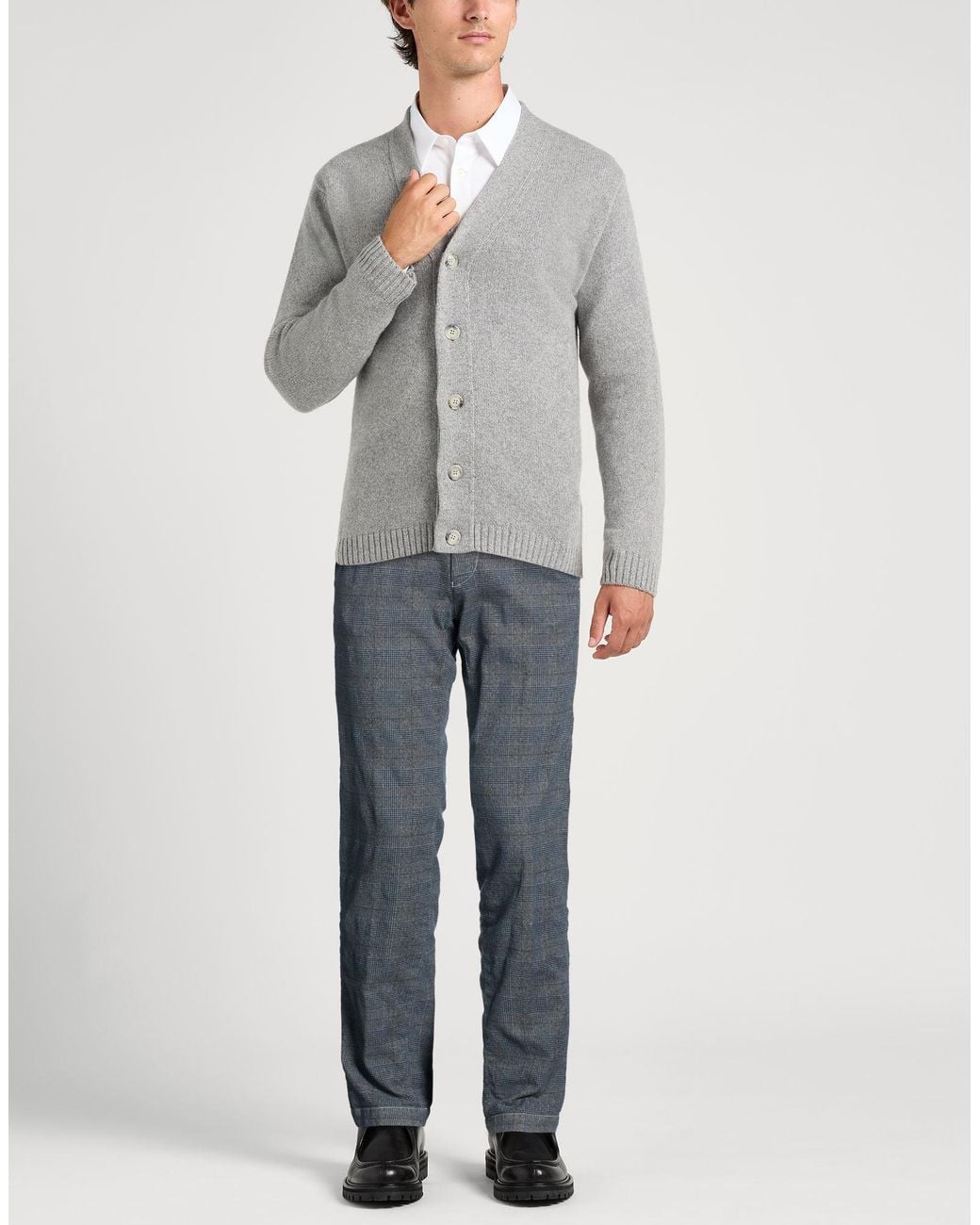 Mason's Gray Midnight Pants Cotton, Elastane for men