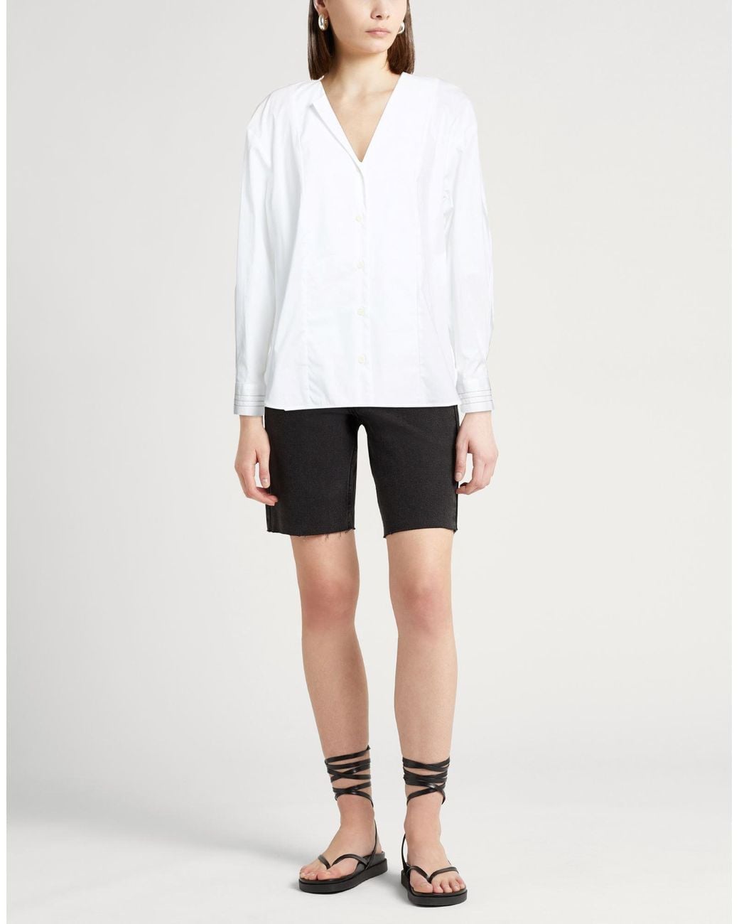 Peserico White Shirt Cotton, Elastane