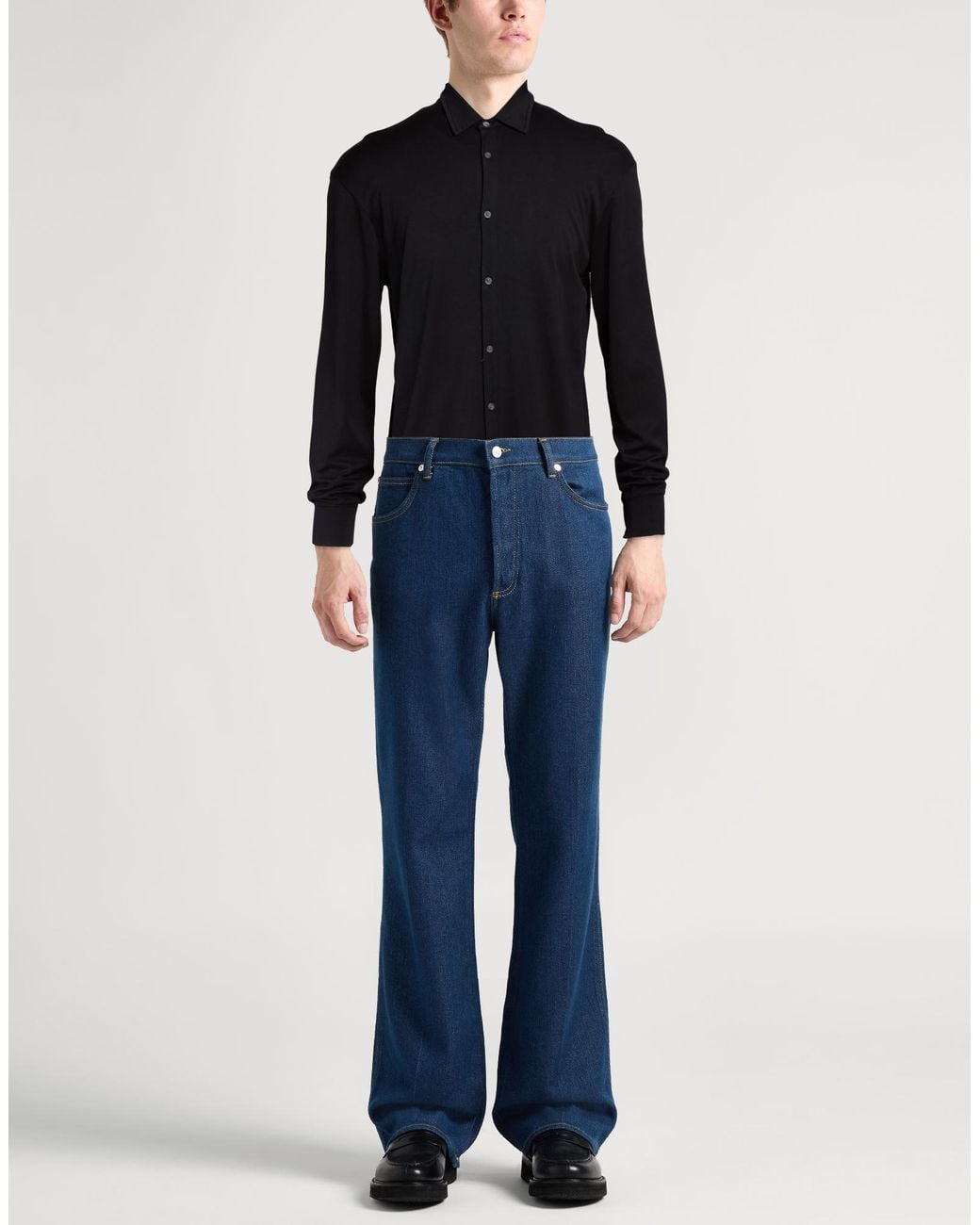 Crossley Black Charcoal Shirt Cotton for men