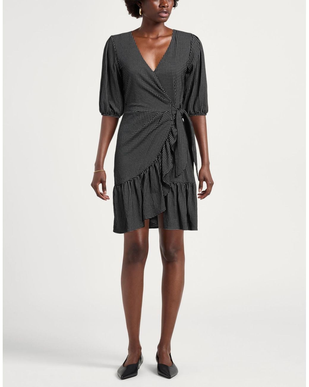 Guess Black Mini Dress Cotton, Polyester