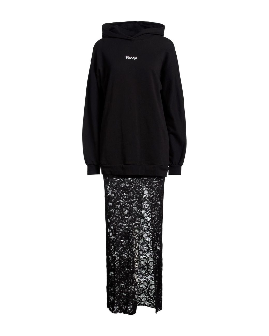 DISCLAIMER Black Sweatshirt Cotton, Polyamide, Elastane