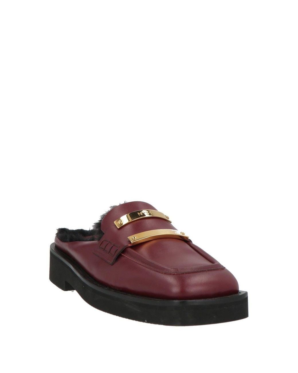 N°21 Brown Burgundy Mules & Clogs Leather
