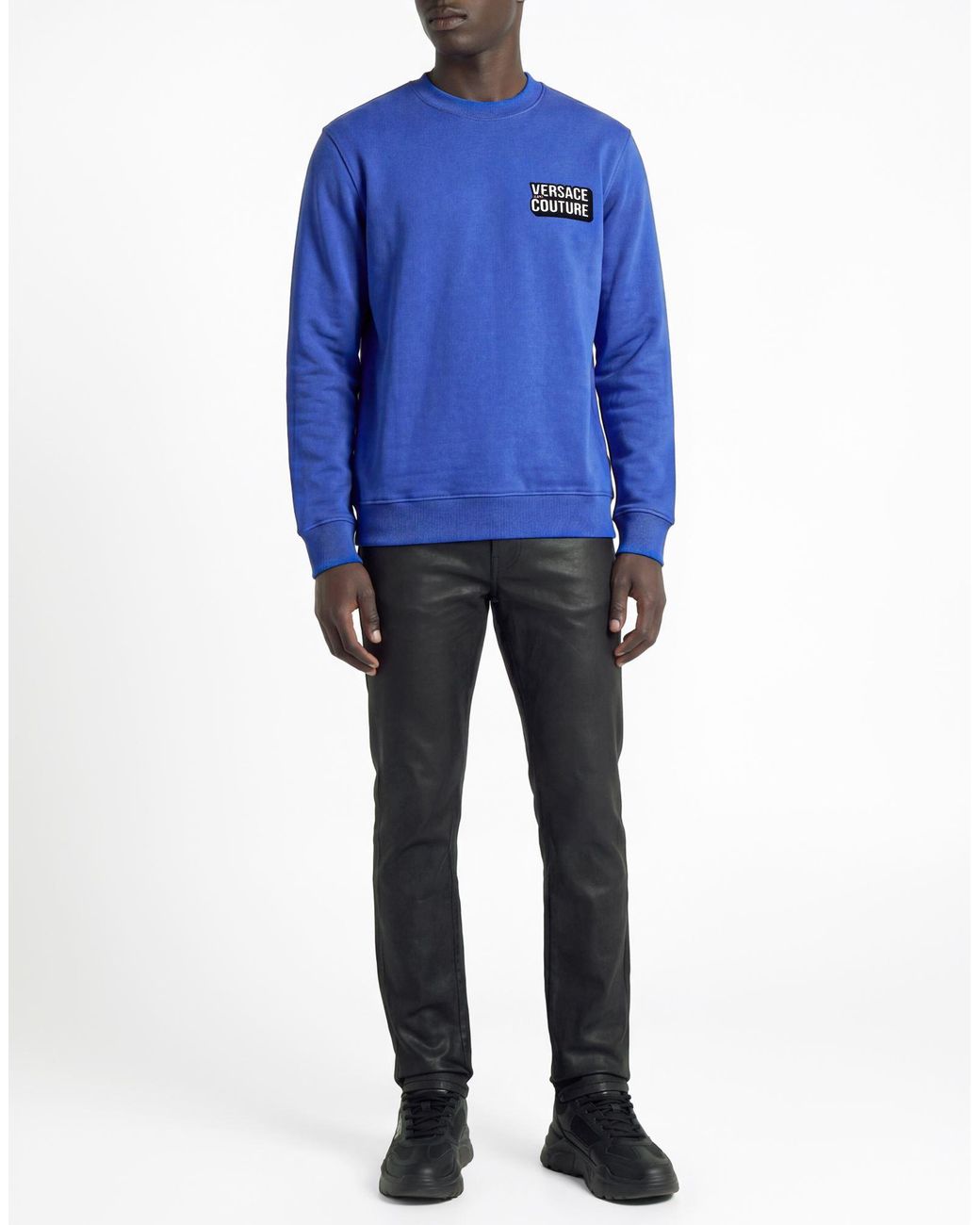 Versace Jeans Couture Blue Sweatshirt Cotton for men
