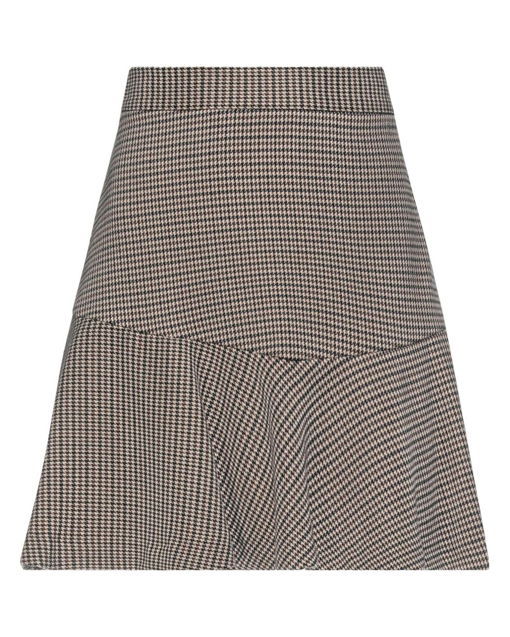 Nora Barth Gray Mini Skirt Polyester, Viscose, Elastane