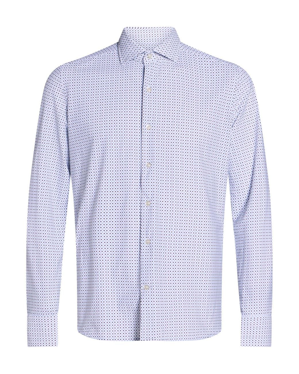Ghirardelli Blue Next Shirt Nylon, Elastane for men