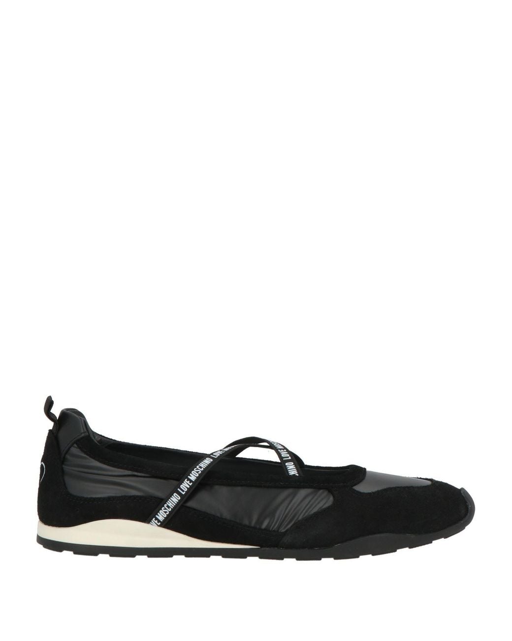 Love Moschino Black Ballet Flats Leather