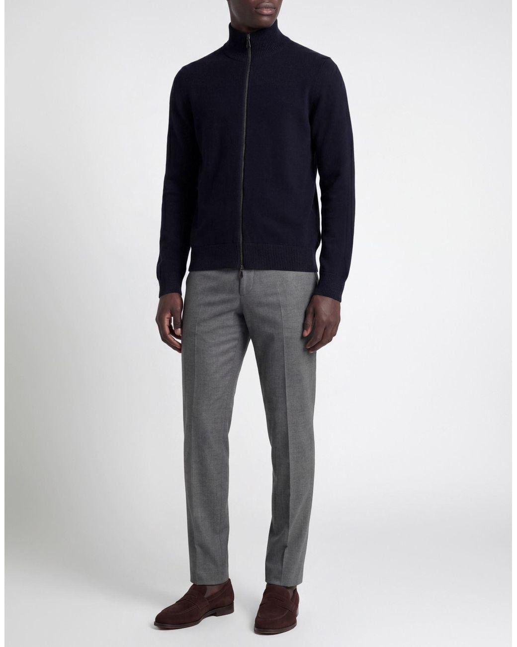Alpha Studio Blue Midnight Cardigan Cashmere for men