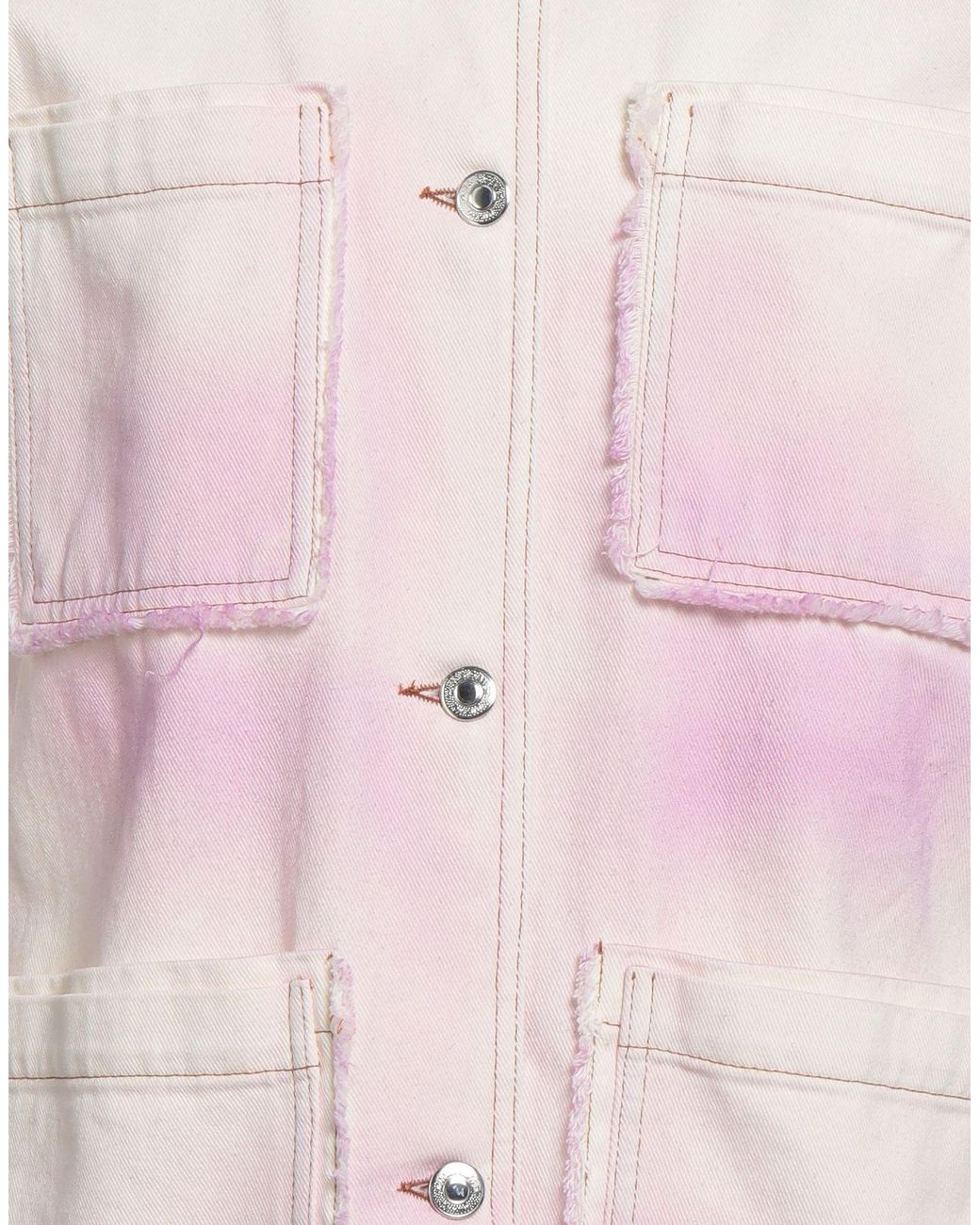 MSGM Pink Denim Outerwear Cotton