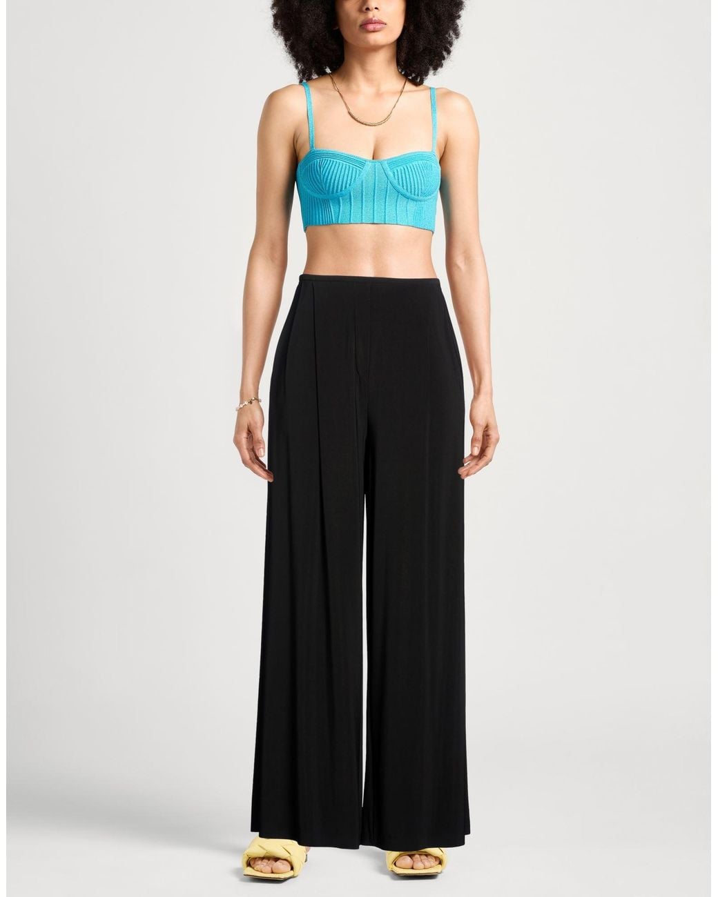 Norma Kamali Black Pants Polyester, Elastane