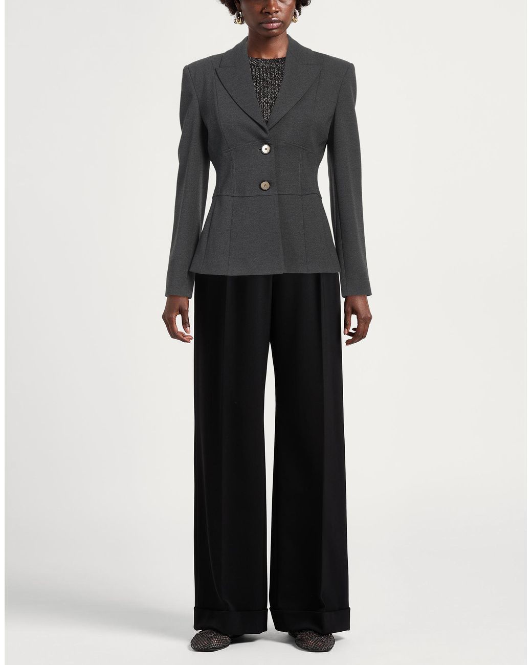 Pinko Black Lead Blazer Viscose, Polyamide, Elastane