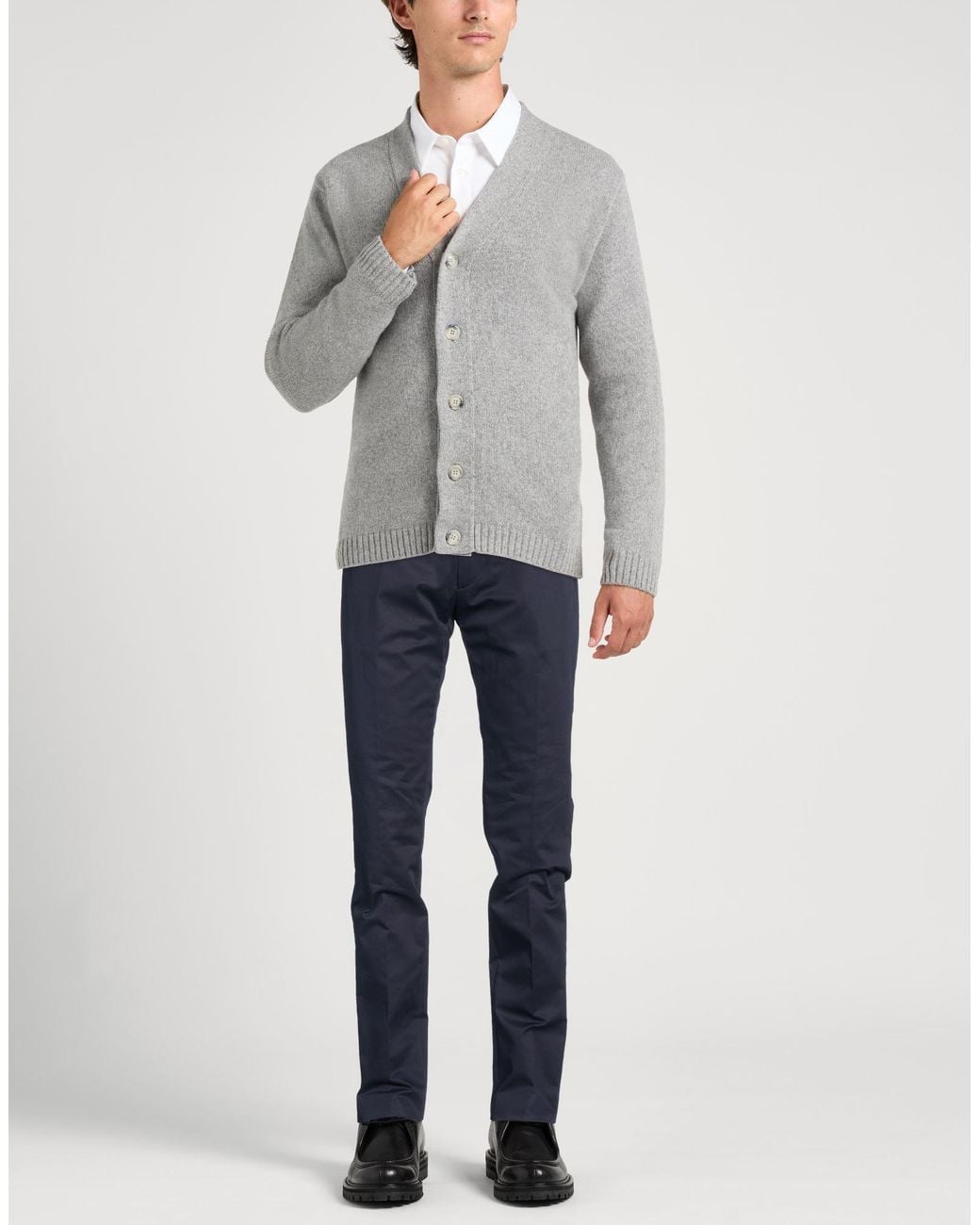 Berwich Blue Midnight Pants Cotton, Elastane for men