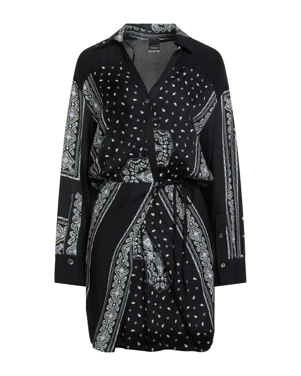Pinko Black Mini Dress Viscose
