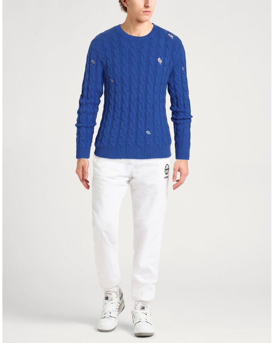 Grifoni Blue Sweater Cotton, Polyamide for men