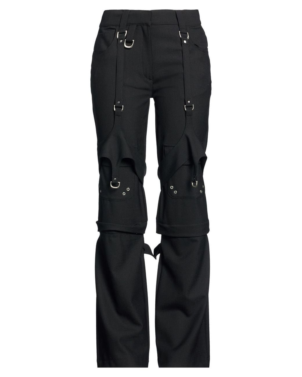 Off-White c/o Virgil Abloh Black Pants Polyester, Virgin Wool, Elastane
