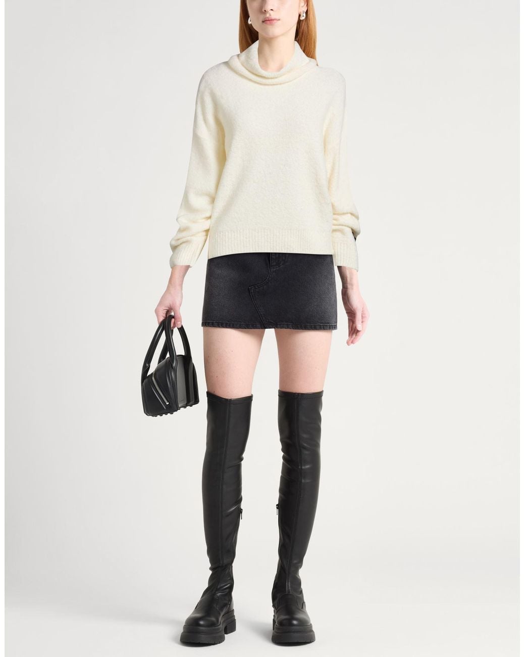 Iceberg White Ivory Turtleneck Virgin Wool, Polyamide