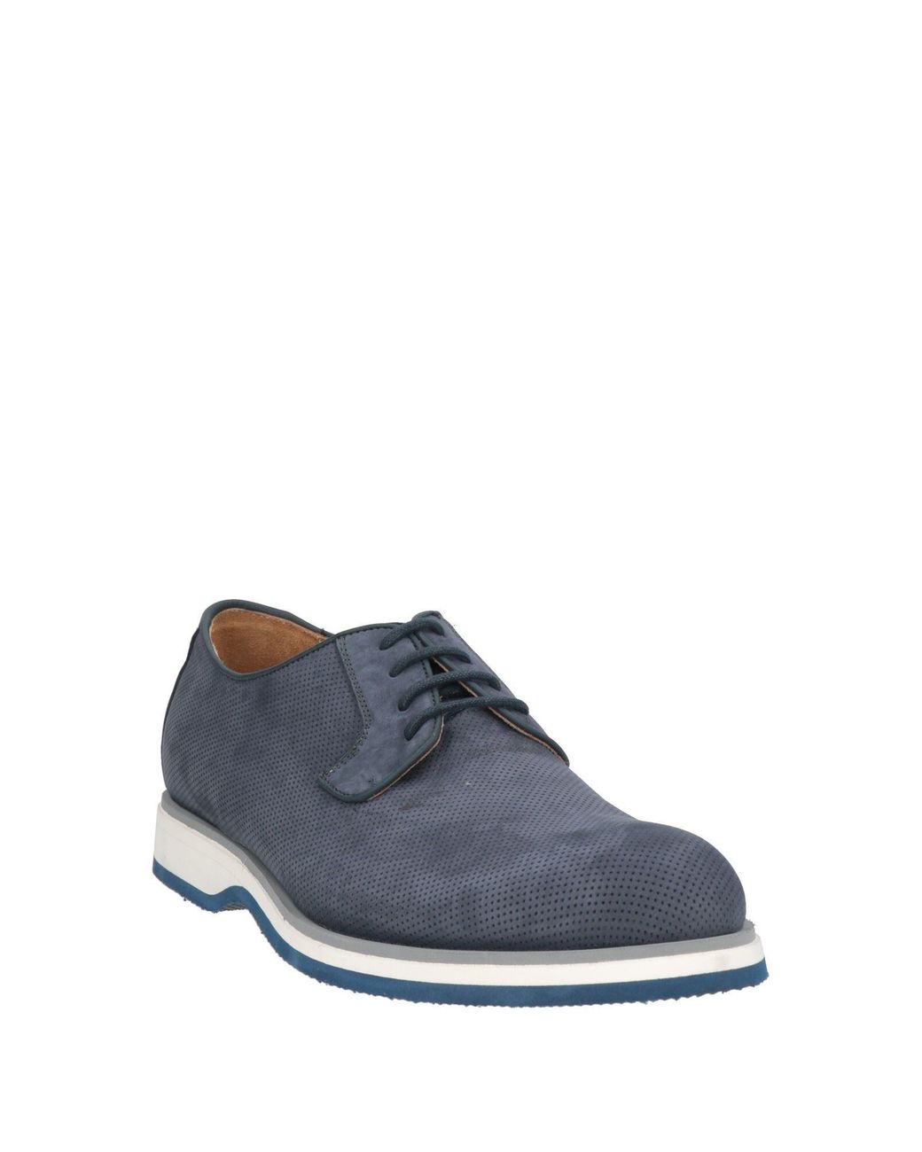 Baldinini Blue Lace-Up Shoes Leather for men