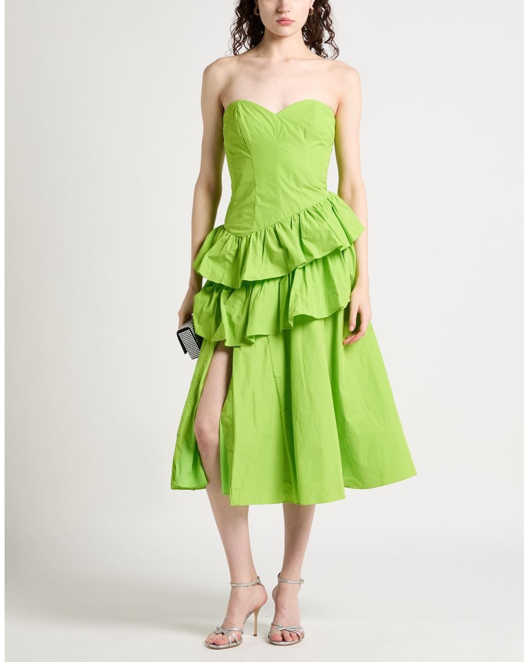 Marchesa Green Midi Dress