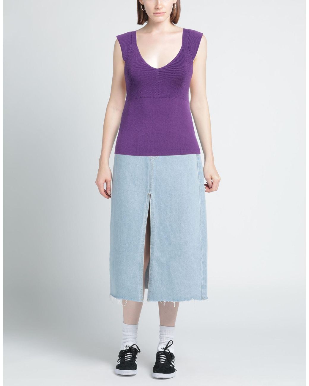 Caroline Biss Purple Top Modal, Cotton, Elastane