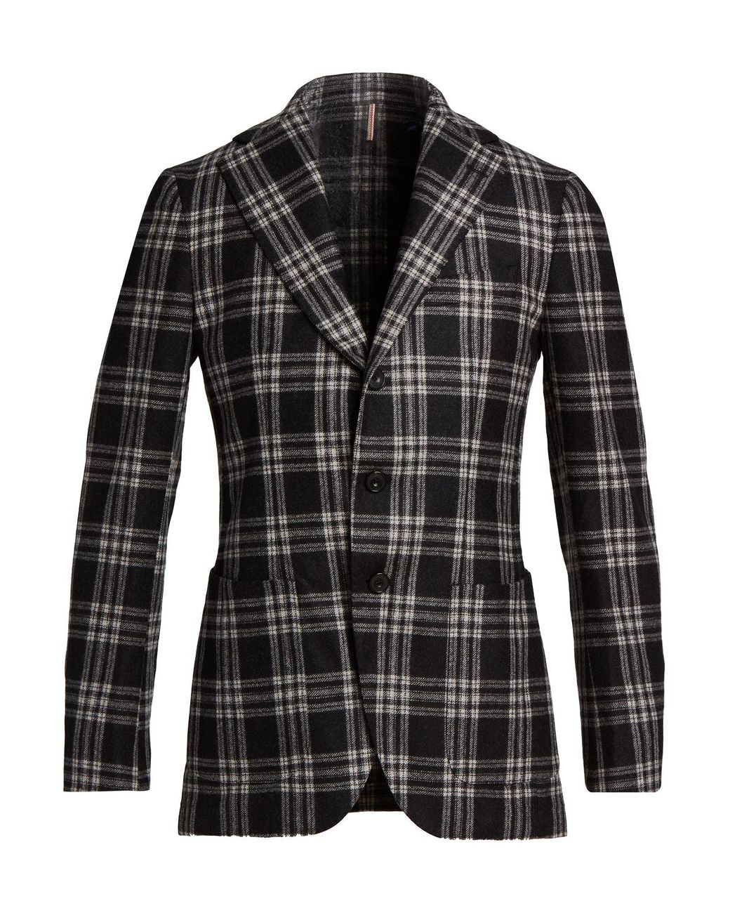 Santaniello Black Charcoal Blazer Super 130S Wool for men