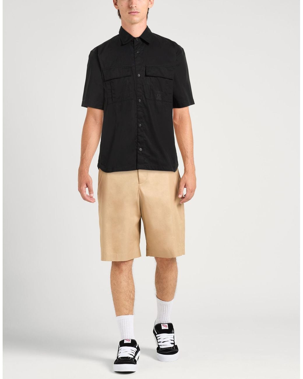 C P Company Black Shirt Cotton for men