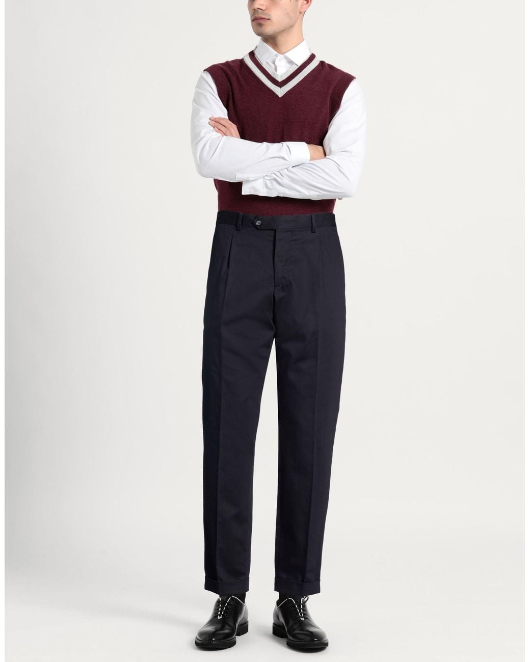 Barba Napoli Blue Pants for men