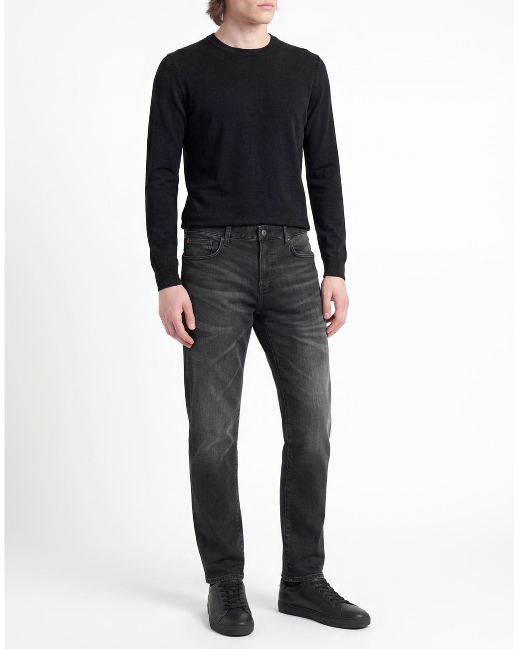 ARMANI EXCHANGE Black Jeans Cotton, Elastane for men