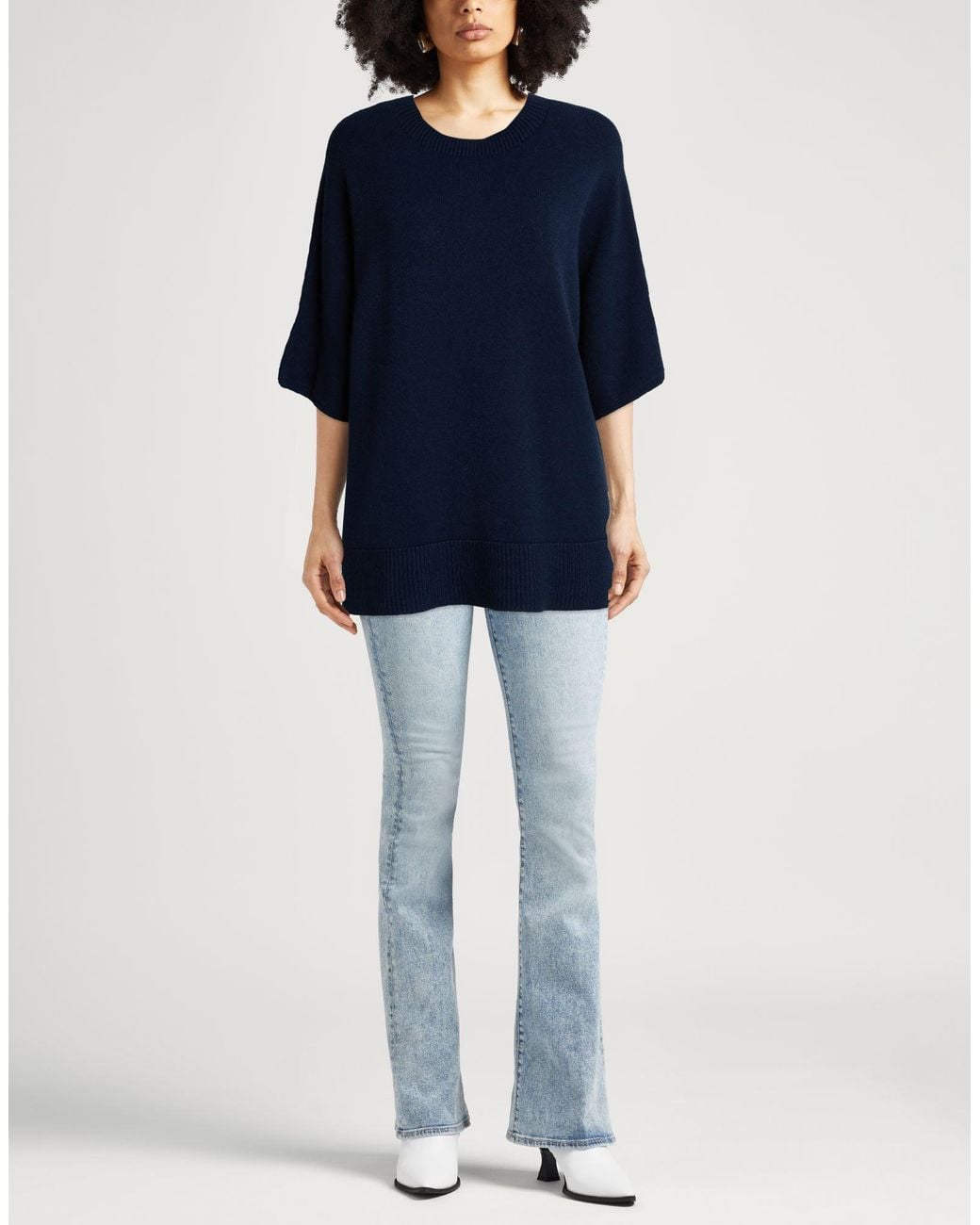 Motel Blue Sweater Viscose, Polyester, Polyamide