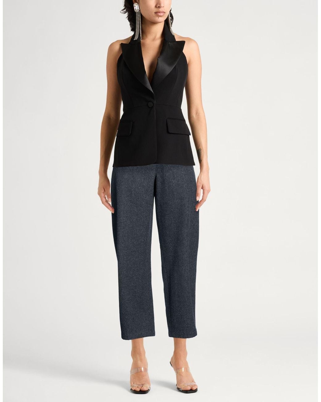 Jil Sander Blue Charcoal Pants Virgin Wool