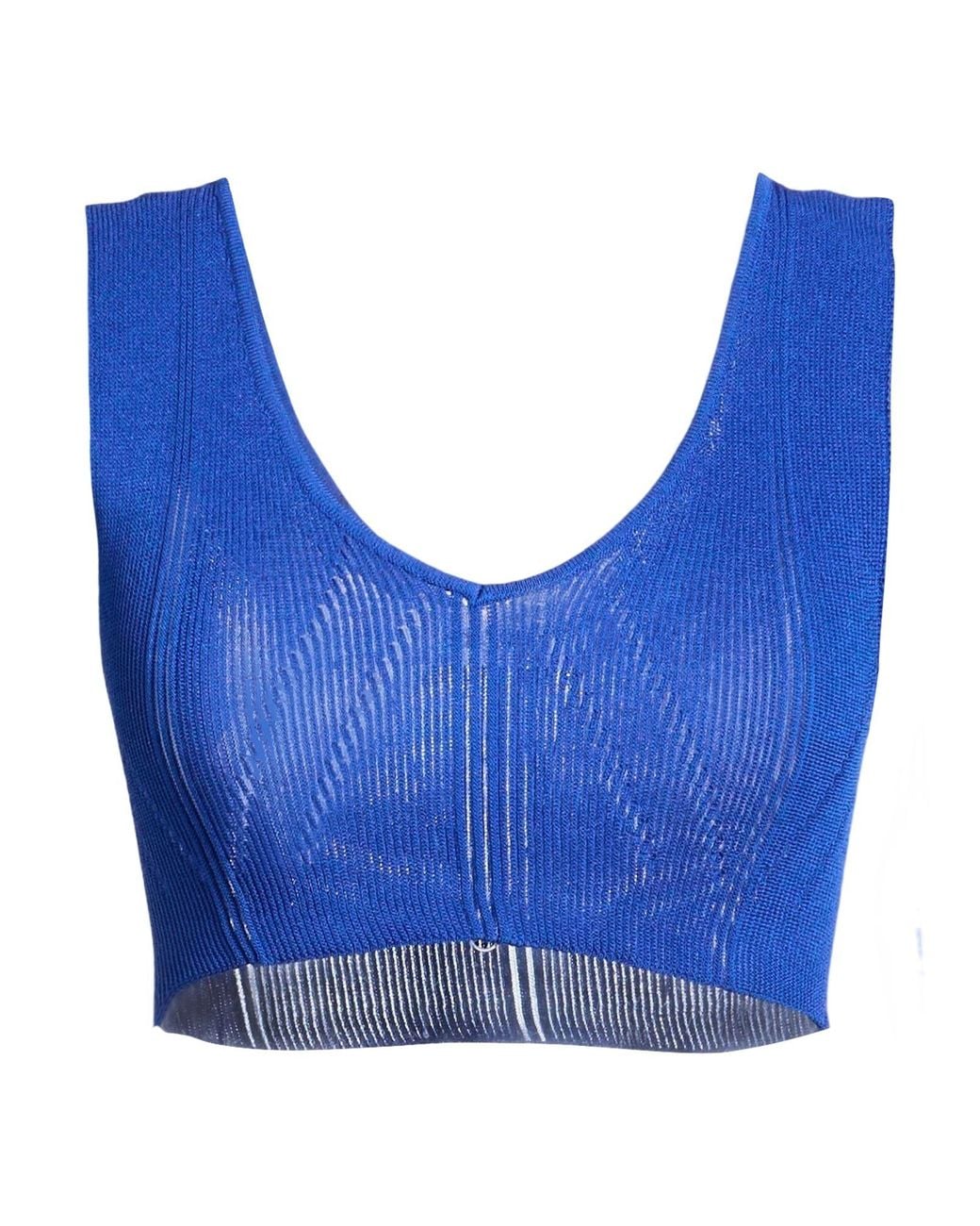 Alberta Ferretti Blue Bright Top Viscose, Polyamide
