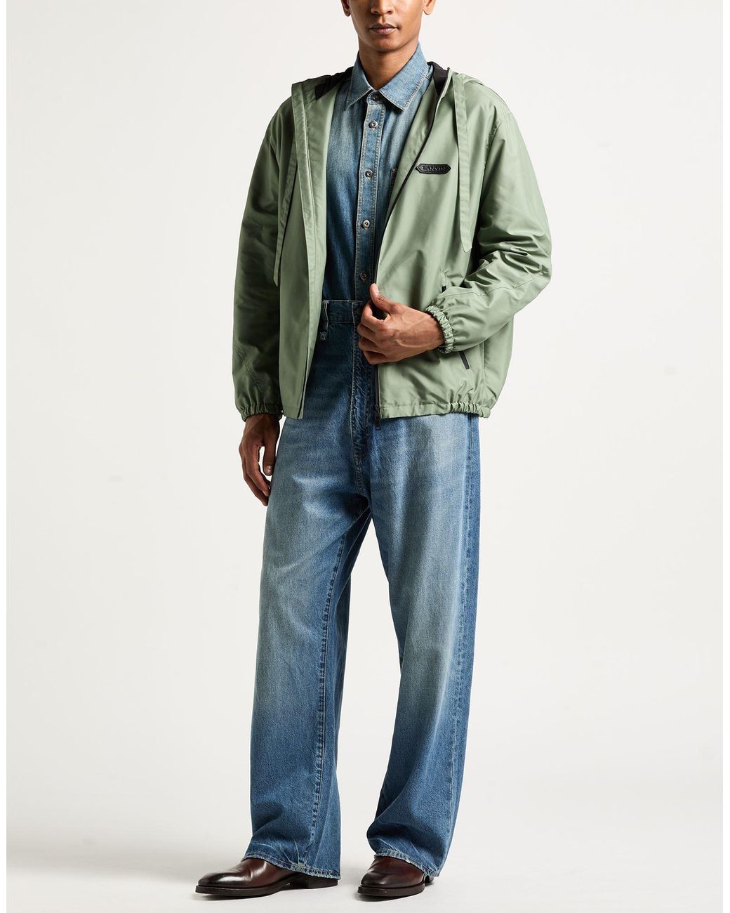 Lanvin Green Military Jacket Polyester for men