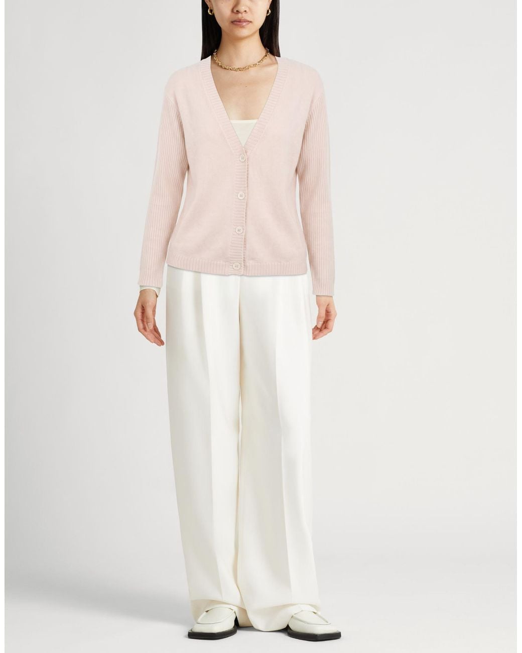 Crossley Pink Light Cardigan Virgin Wool