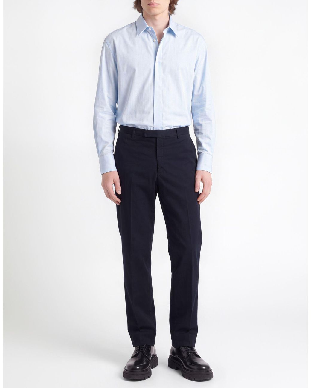 Boglioli Blue Pants Cotton, Elastane for men