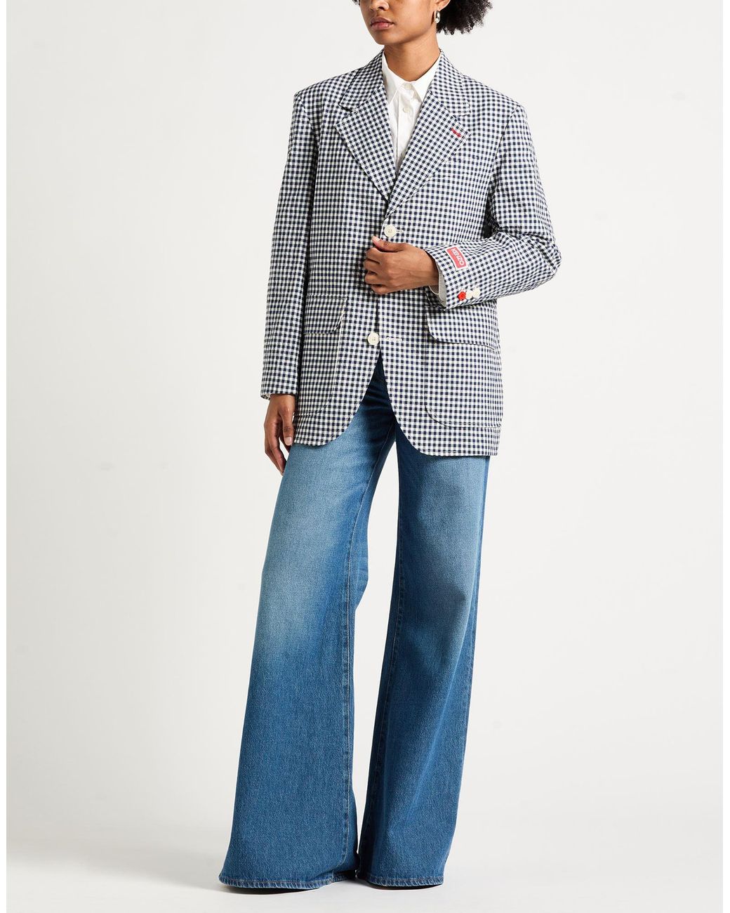 KENZO Blue Blazer Cotton, Polyester, Lycra