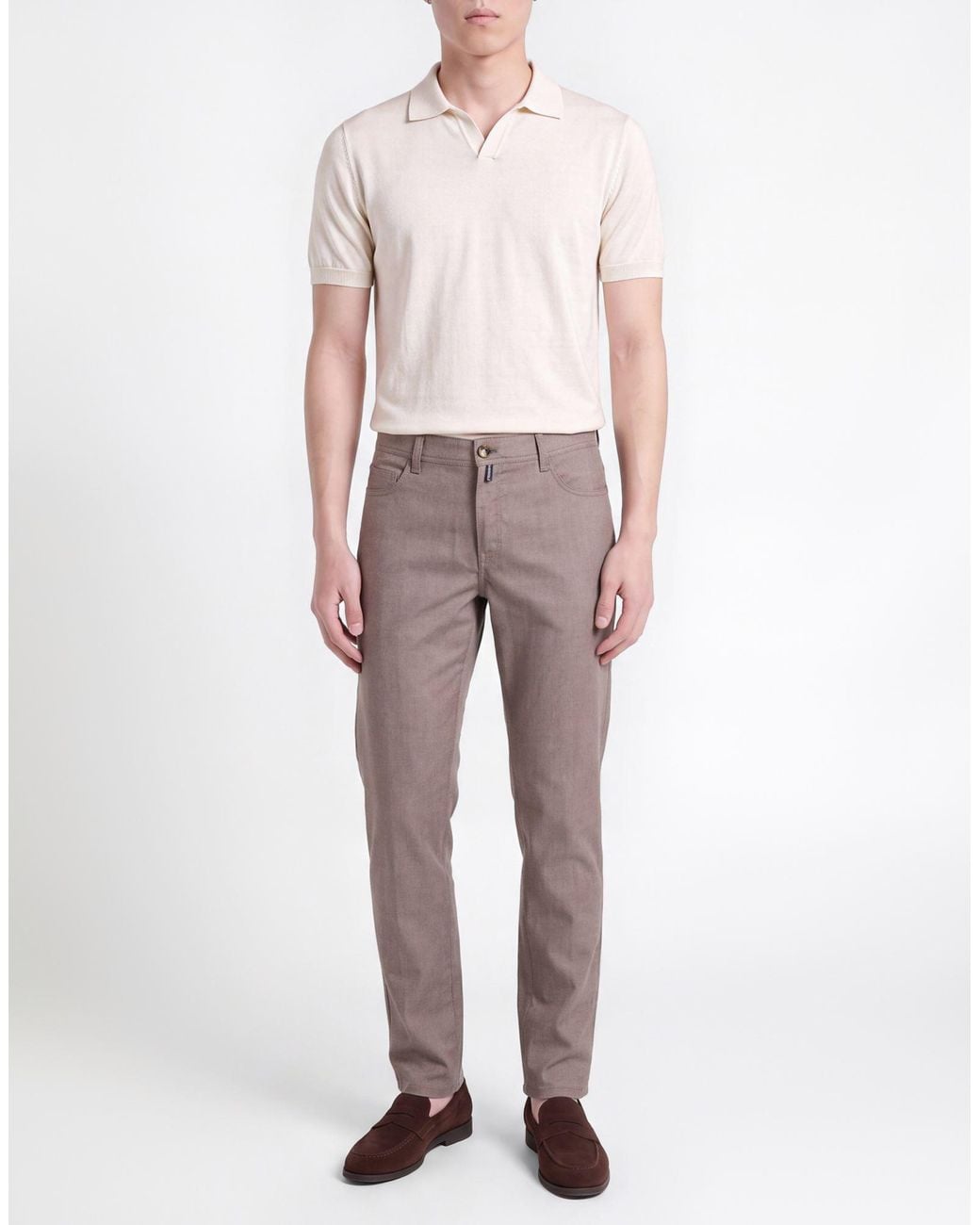 Luigi Borrelli Napoli Gray Pants Wool for men