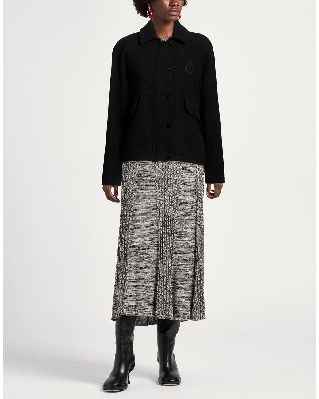 Pinko Black Jacket Wool, Nylon