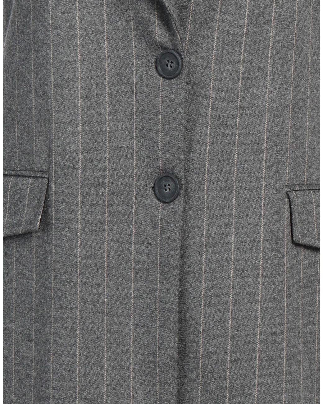 Manila Grace Gray Blazer Polyester, Viscose, Elastane