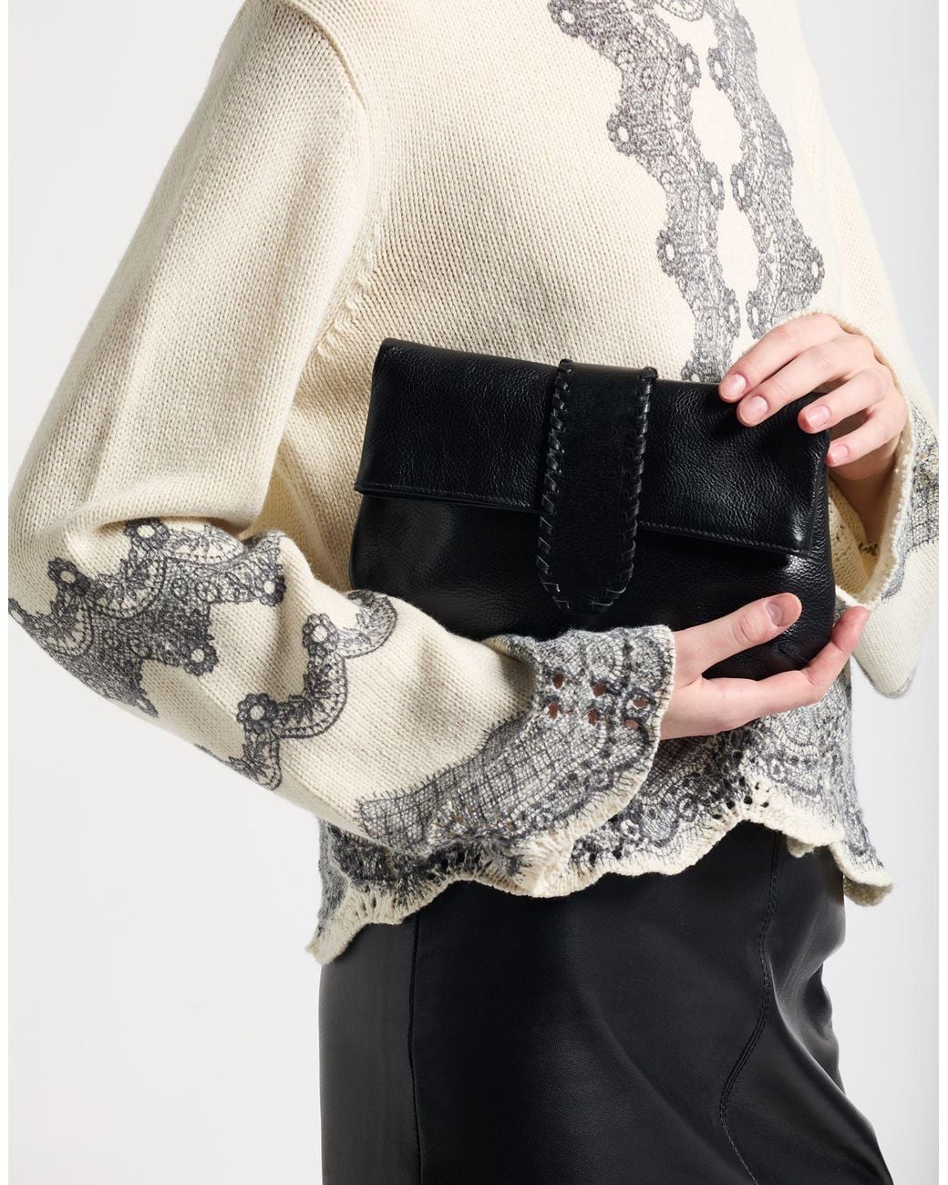 Il Bisonte Black Clutch Leather