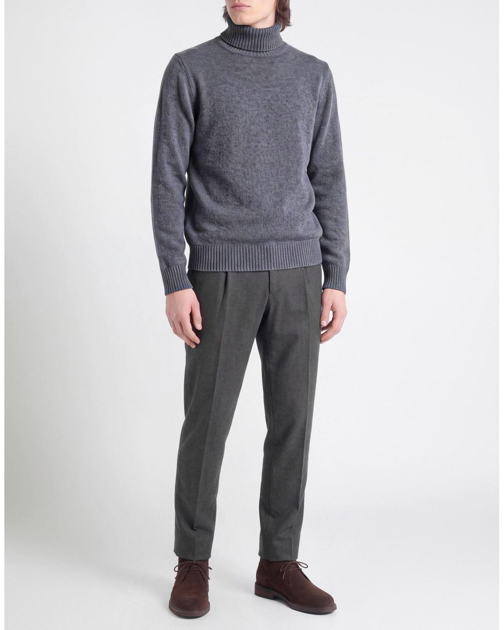 Roberto Collina Blue Turtleneck Merino Wool, Cashmere for men